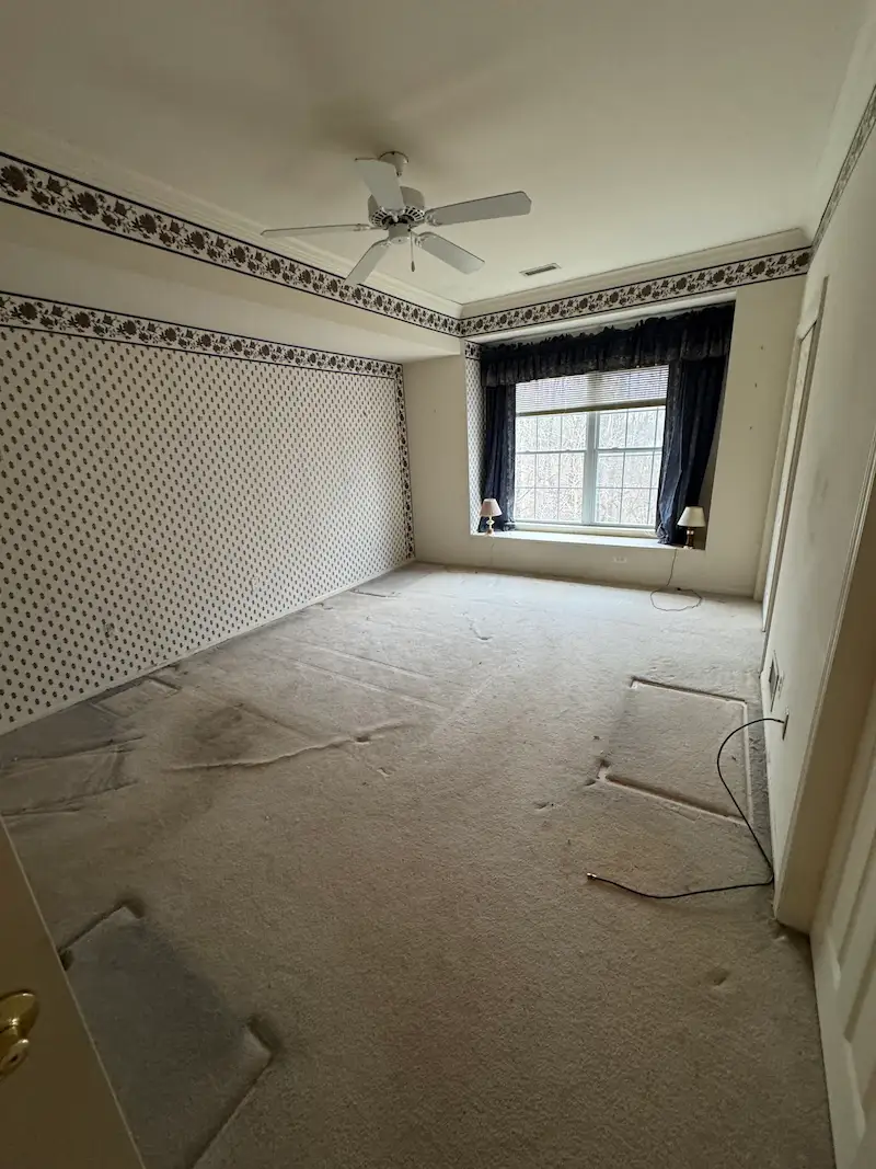 A clean, empty home interior in Randolph, New Jersey after a full house cleanout by JunkDoctors.
