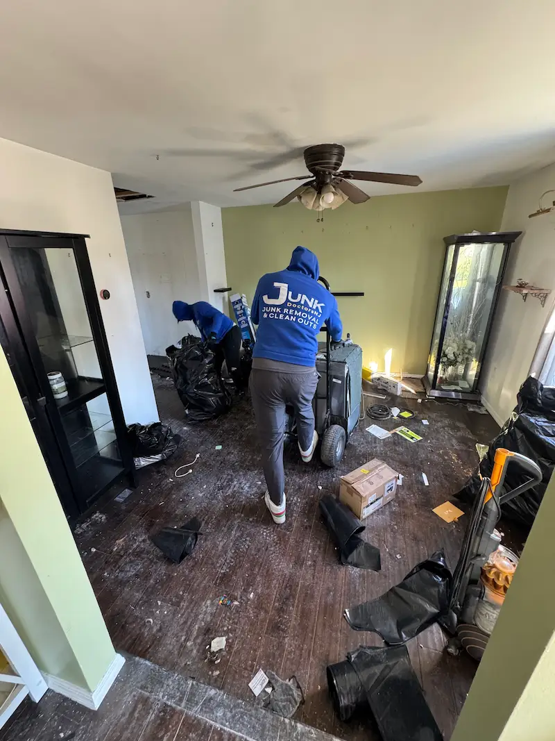 An old dishwasher appliance in a Summit, New Jersey kitchen before being removed by JunkDoctors.