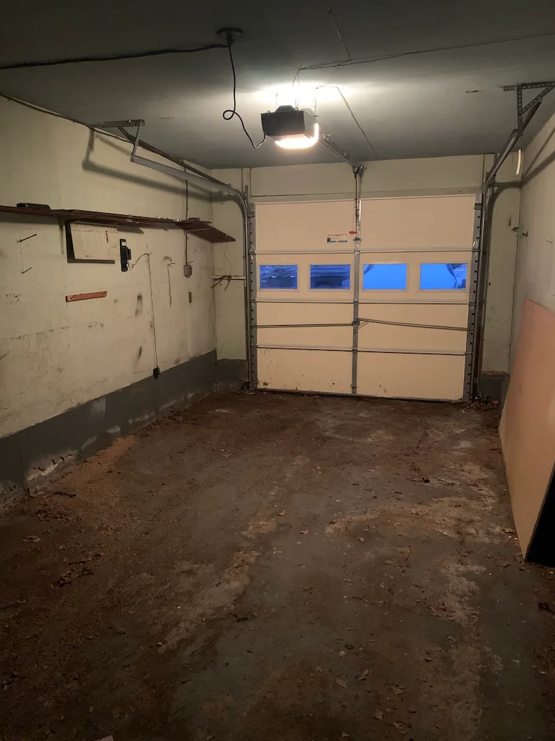 Clean garage after service